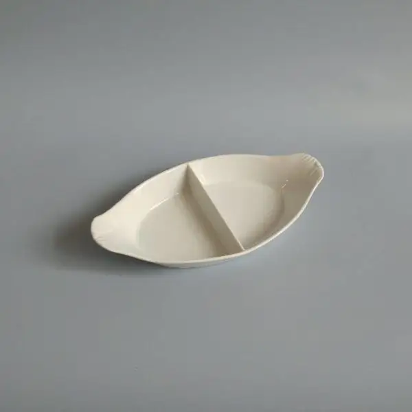 Oval Eared Dish (divided)